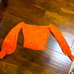 Orange Off Shoulder Top